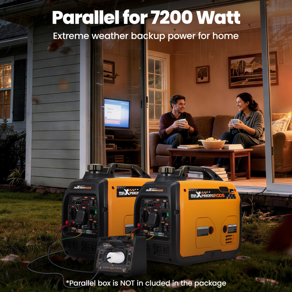 Dual Fuel Inverter Generator 5000W Portable Gasoline/LPG Generator Home Backup