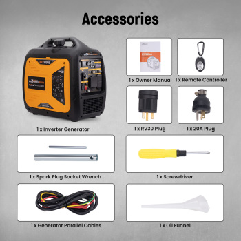 5KW Portable Inverter Generator Gas Powered Quiet for Camping RV Travel