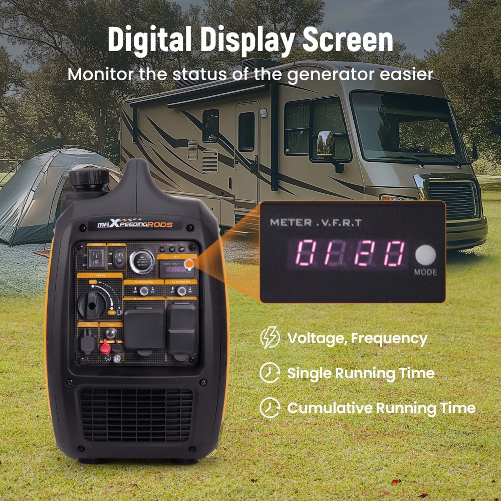 5KW Portable Inverter Generator Gas Powered Quiet for Camping RV Travel