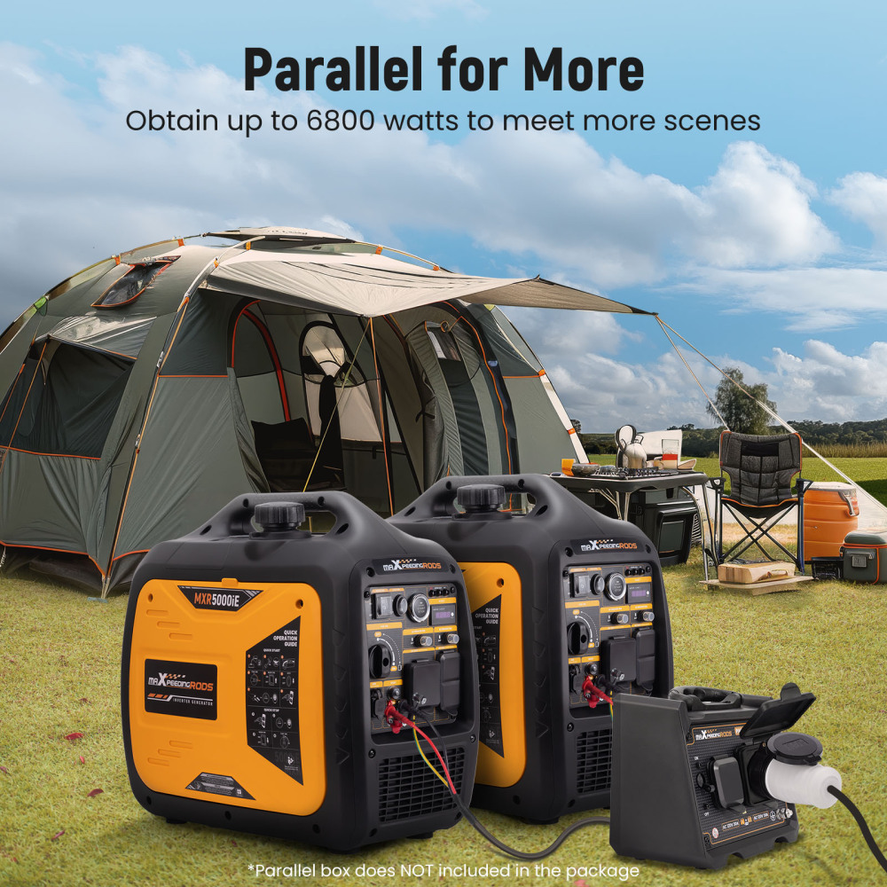 5KW Portable Inverter Generator Gas Powered Quiet for Camping RV Travel
