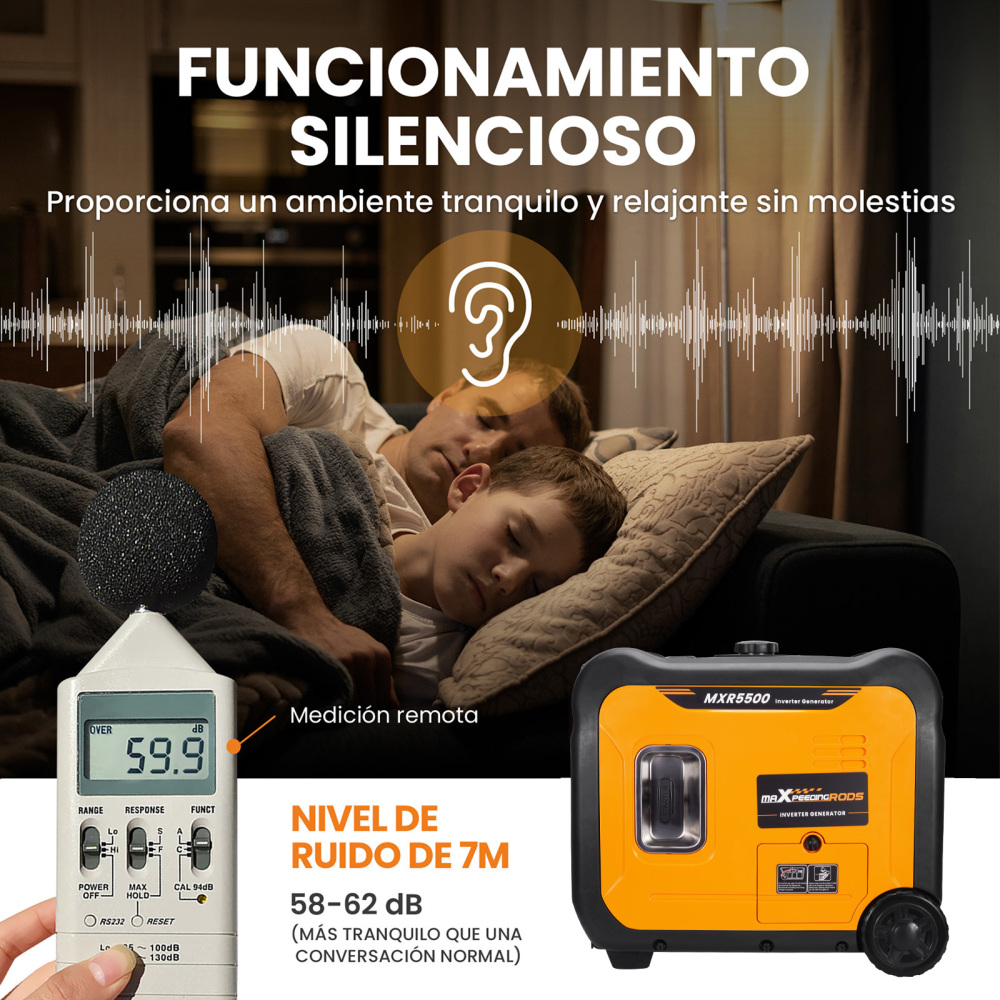 5kw 5.5kw Generador Inversor Silencioso Equipo Eléctrico Portátil for Exteriore