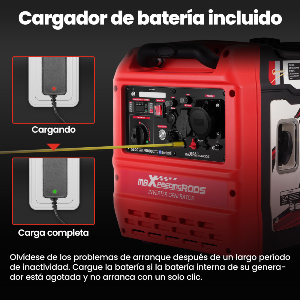 5000W/5500W Gasolina Generador Inversor Bluetooth/Eléctrico Arranque