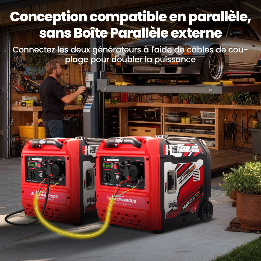 5.5KW Groupes électrogènes Inverter à essence 4 temps 230V Bluetooth for camping