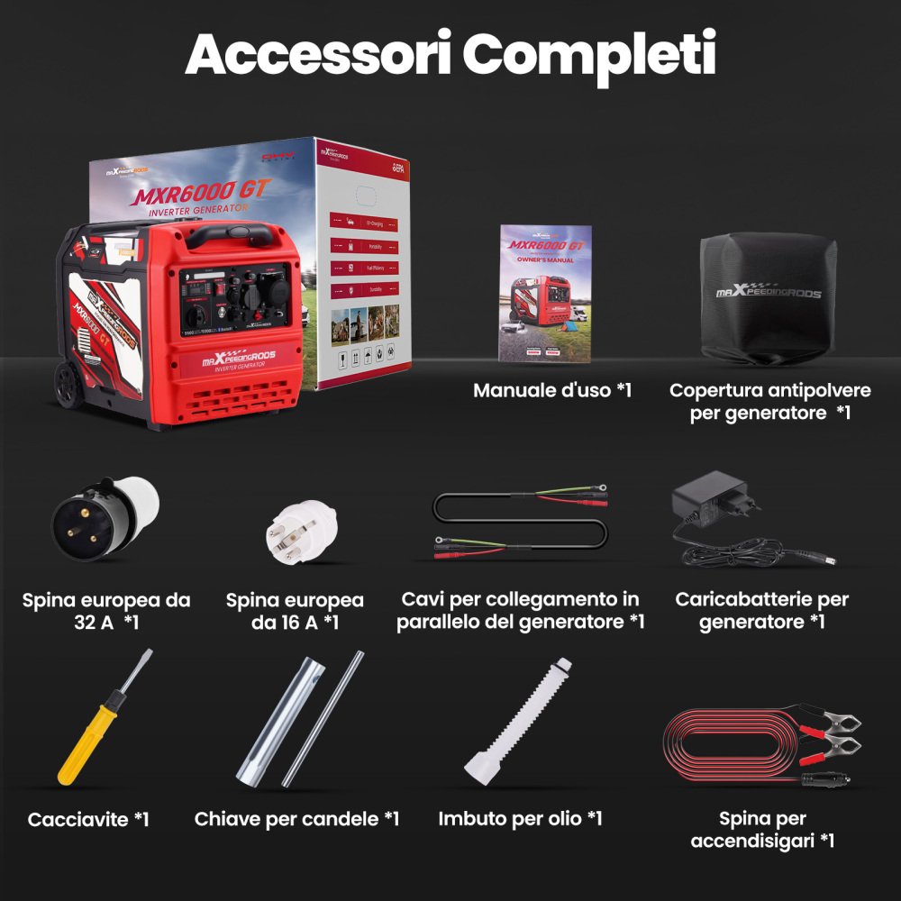 5.5KW Generatore Di Corrente Inverter Silenziato Avvio APP Backup Domestico