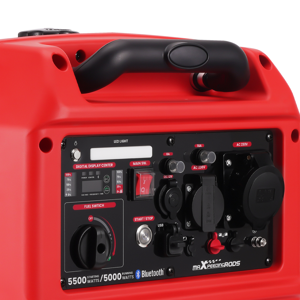 5.5KW Groupes électrogènes Inverter à essence 4 temps 230V Bluetooth for camping