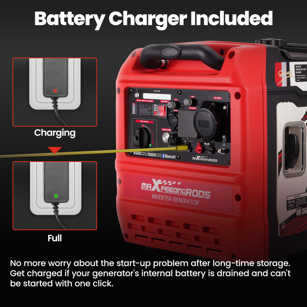 5000W 5500W Inverter Petrol Generator Portable App Start/E-Start/Recoil Start