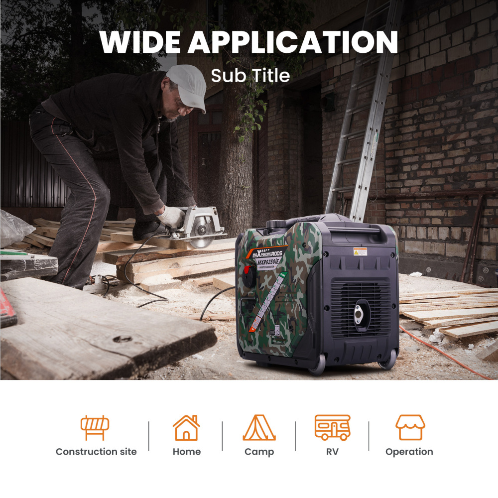 Inverter Generator 5.5KW Max 5.0KW Pure Sine Generators Portable Electric Start