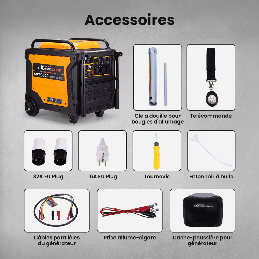 Groupe électrogène inverter à Lessence Generateur Electrique 8kw Pour Camping
