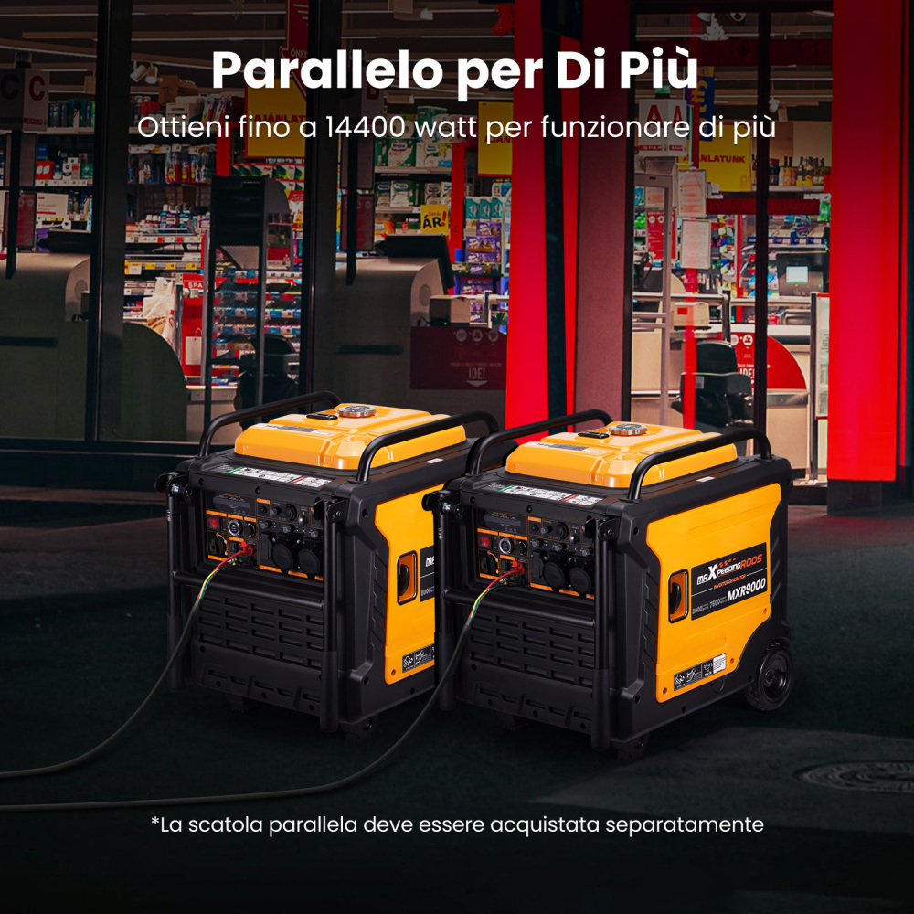 Generatore 8KW Generatore Inverter Portatile Carrellato 4 tempi 458 cc ATS