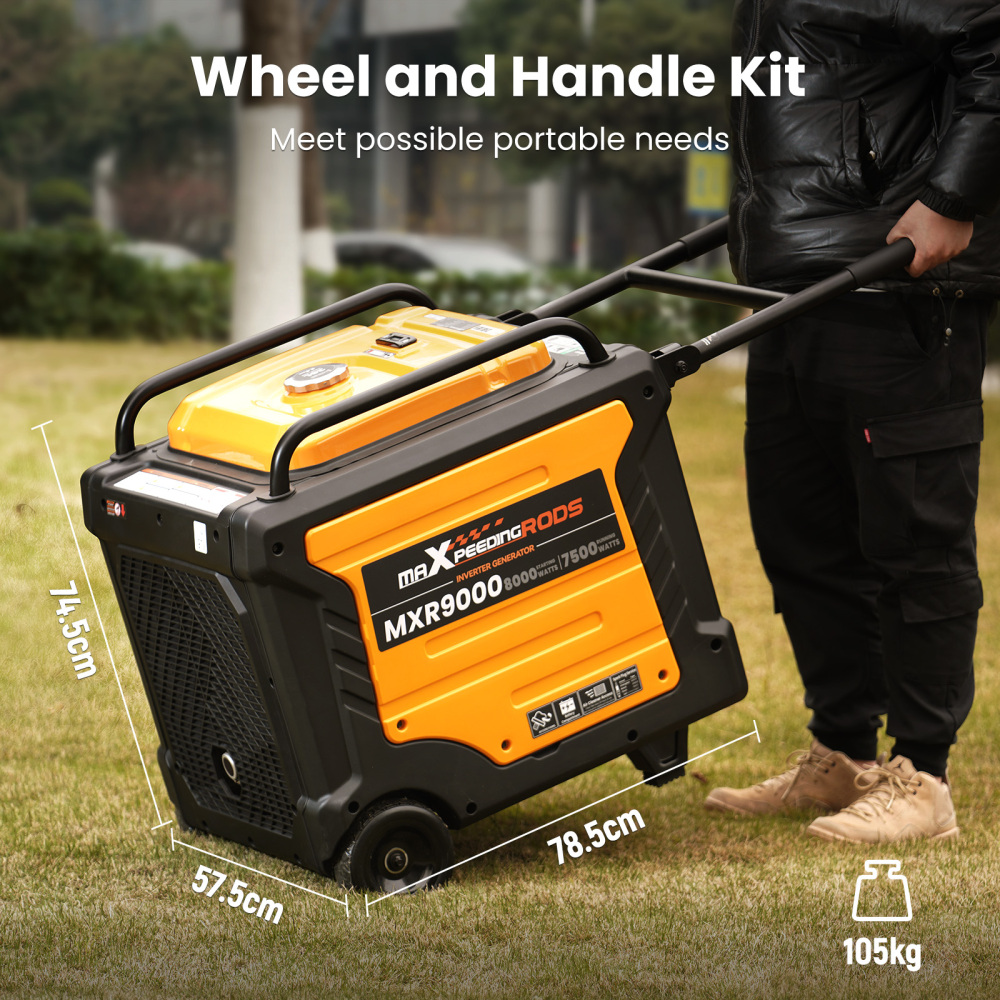 Inverter Petrol Generator Portable 7500W E-start with ATS Interface and wheels