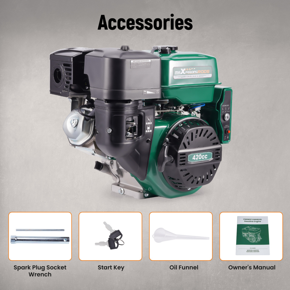 15HP 420cc Horizontal Engine Motor Gasoline 4 Stroke Electric Start For Go-Kart