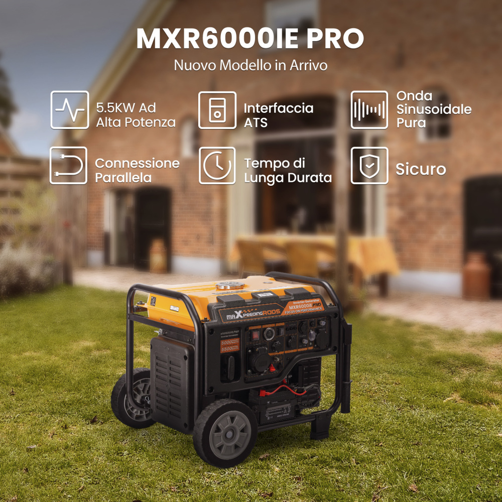 Generatore Di Corrente 5KW Carrellato 312cc 4 tempi for Viaggio in camper