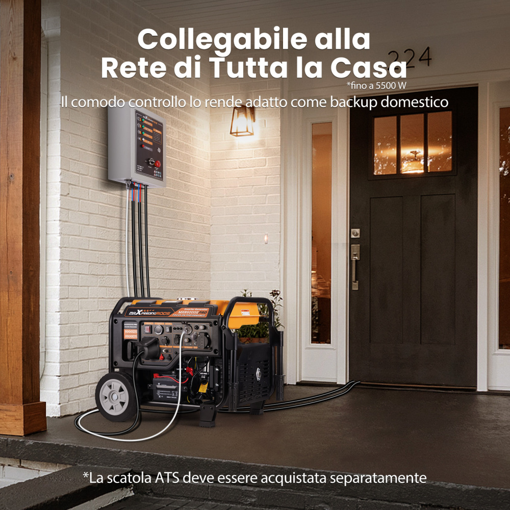 Generatore Di Corrente 5KW Carrellato 312cc 4 tempi for Viaggio in camper