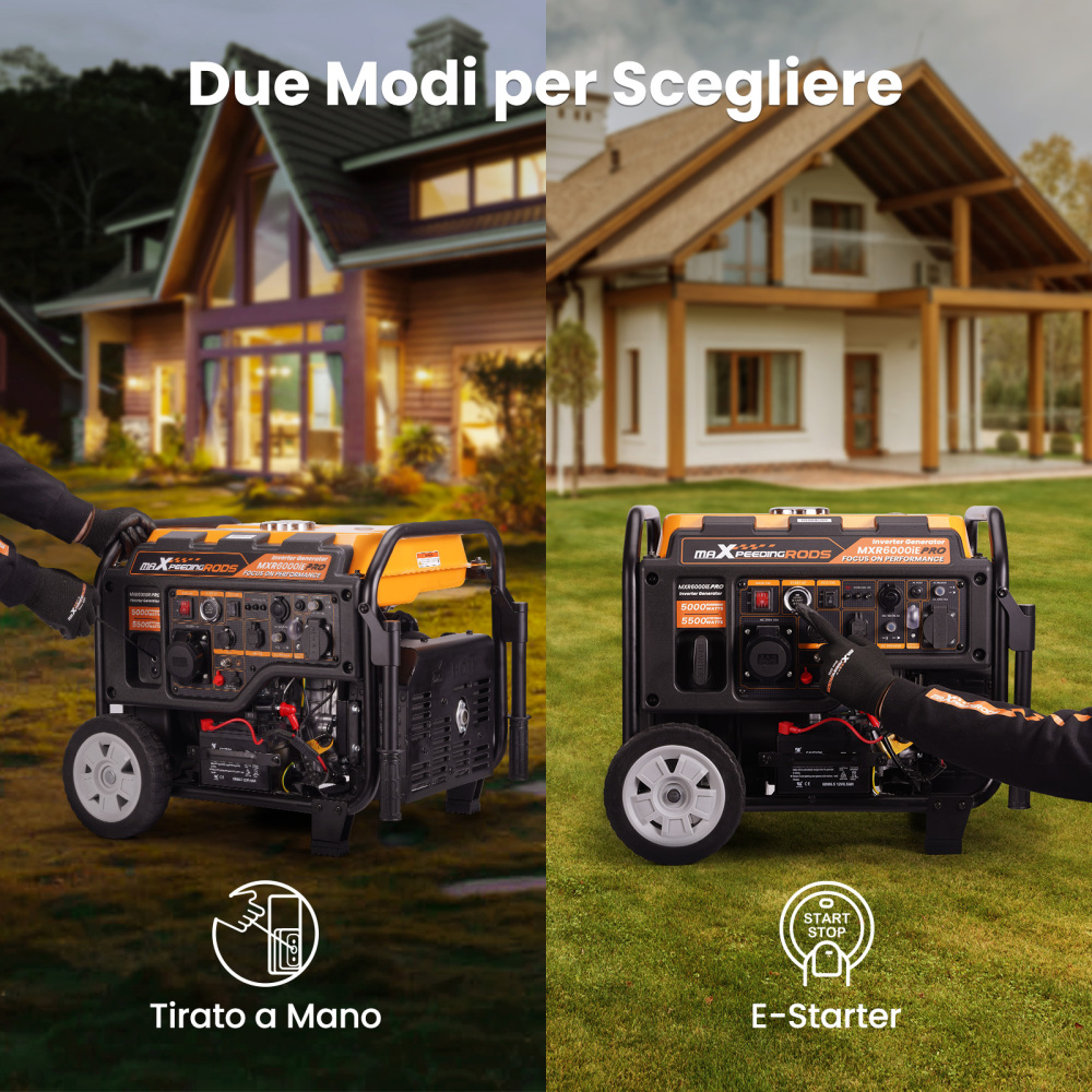 Generatore Di Corrente 5KW Carrellato 312cc 4 tempi for Viaggio in camper