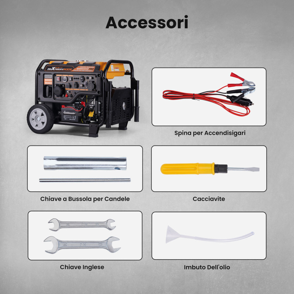 Generatore Di Corrente 5KW Carrellato 312cc 4 tempi for Viaggio in camper