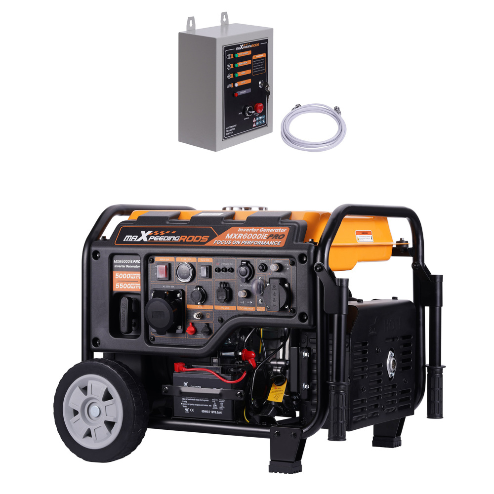 Générateur électrique Inverter 5.5KW 230V à essence avec Boîtes ATS for camping