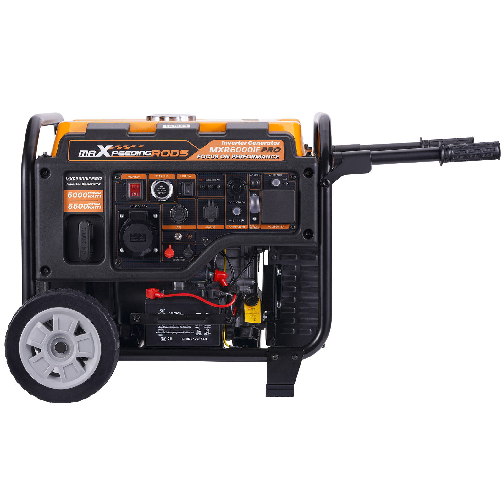 Buy Petrol Inverter Generator Portable 5KW 5KVA Outdoor Power Supply ATS Interface and other parts on Maxpeedingrods