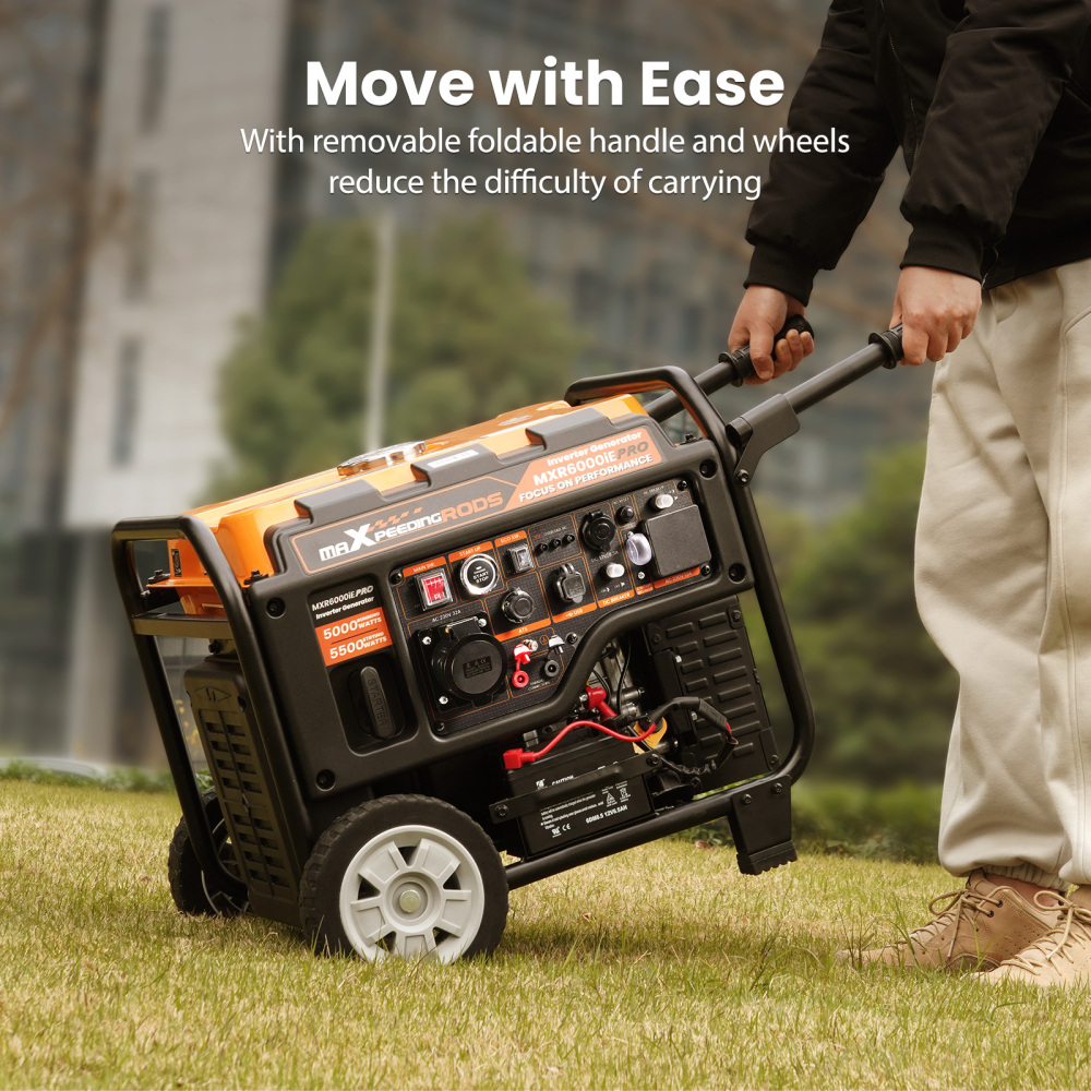 Petrol Inverter Generator Portable 5500W 5.0kVA 4-Stroke +ATS Interface Camping