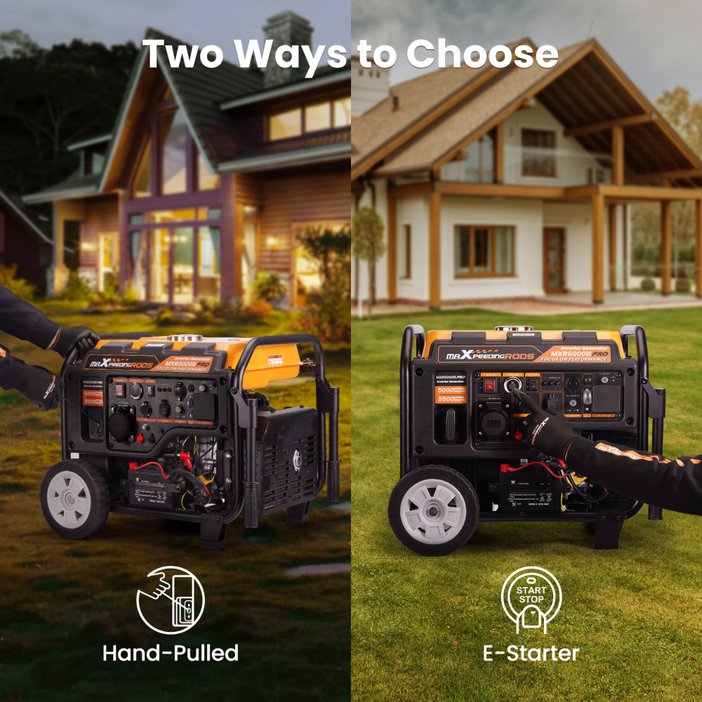 Petrol Inverter Generator Portable 5500W 5.0kVA 4-Stroke +ATS Interface Camping