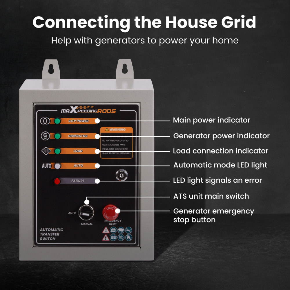 Generator Inverter Petrol Portable 5500w 5.0kva Parallel+eco With ATS 7 Pin