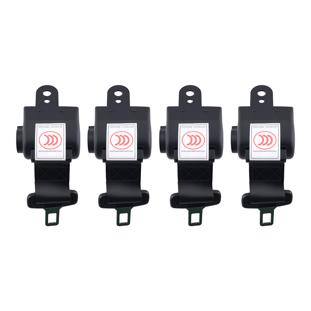 4 Passenger compatible for Golf Cart Belt Bracket Set compatible for EZGO Yamaha Club Car 42 Black