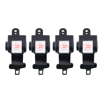 4 Passenger compatible for Golf Cart Belt Bracket Set compatible for EZGO Yamaha Club Car 42 Black