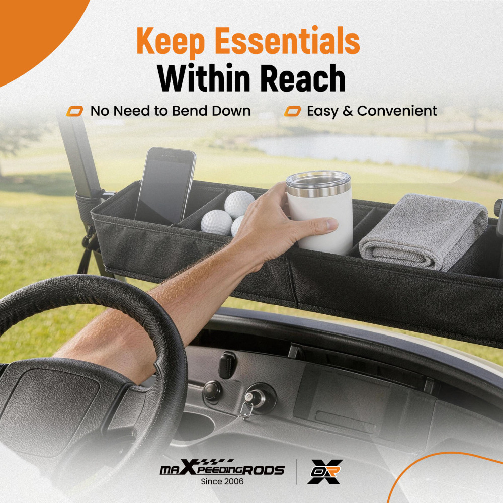 Adjustable compatible for Golf Cart Basket for Club Car compatible for EZGO TXT compatible for Yamaha Precedent compatible for DS G Series