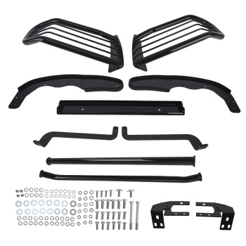 Front Bumper Grille Guard Bull Bar Push compatible for Toyota Tacoma 2005-2015 black