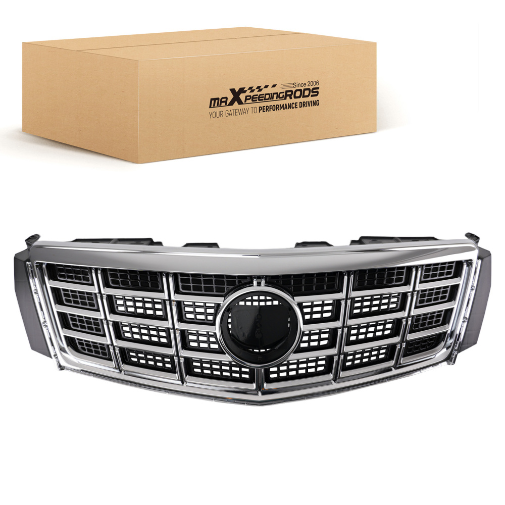 Chrome Front Upper Grille compatible for Cadillac XTS 3.6L 2013-2015 20901624 Black