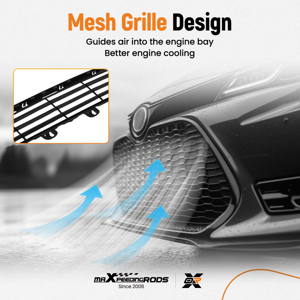 Black Mesh Grille compatible for BMW X5 xDrive Series 2014-2017 51117294475 Front