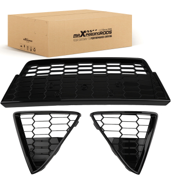 Black Front Grille Insert compatible for Ford Focus 2012-2014 Direct Replacement