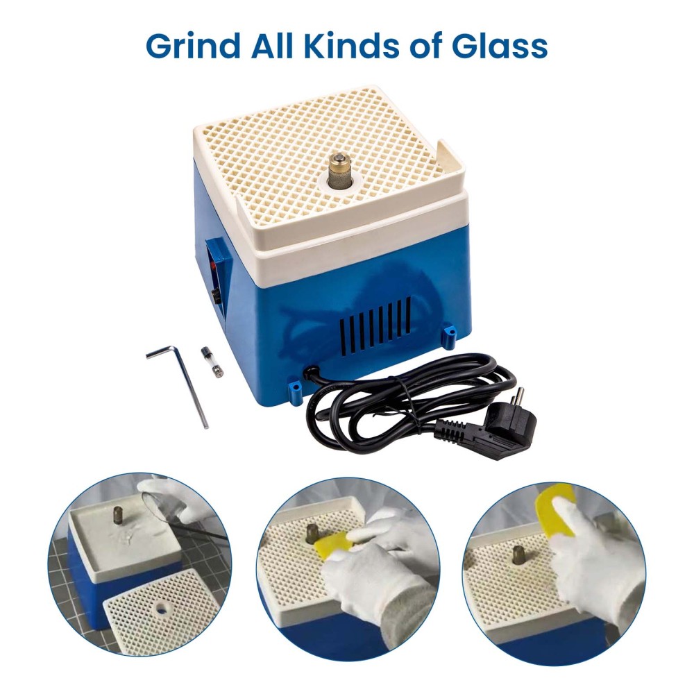 1 pezzo Smerigliatrice di vetro Glass Grinder 220VAC Strumenti di macinazione Spina UE
