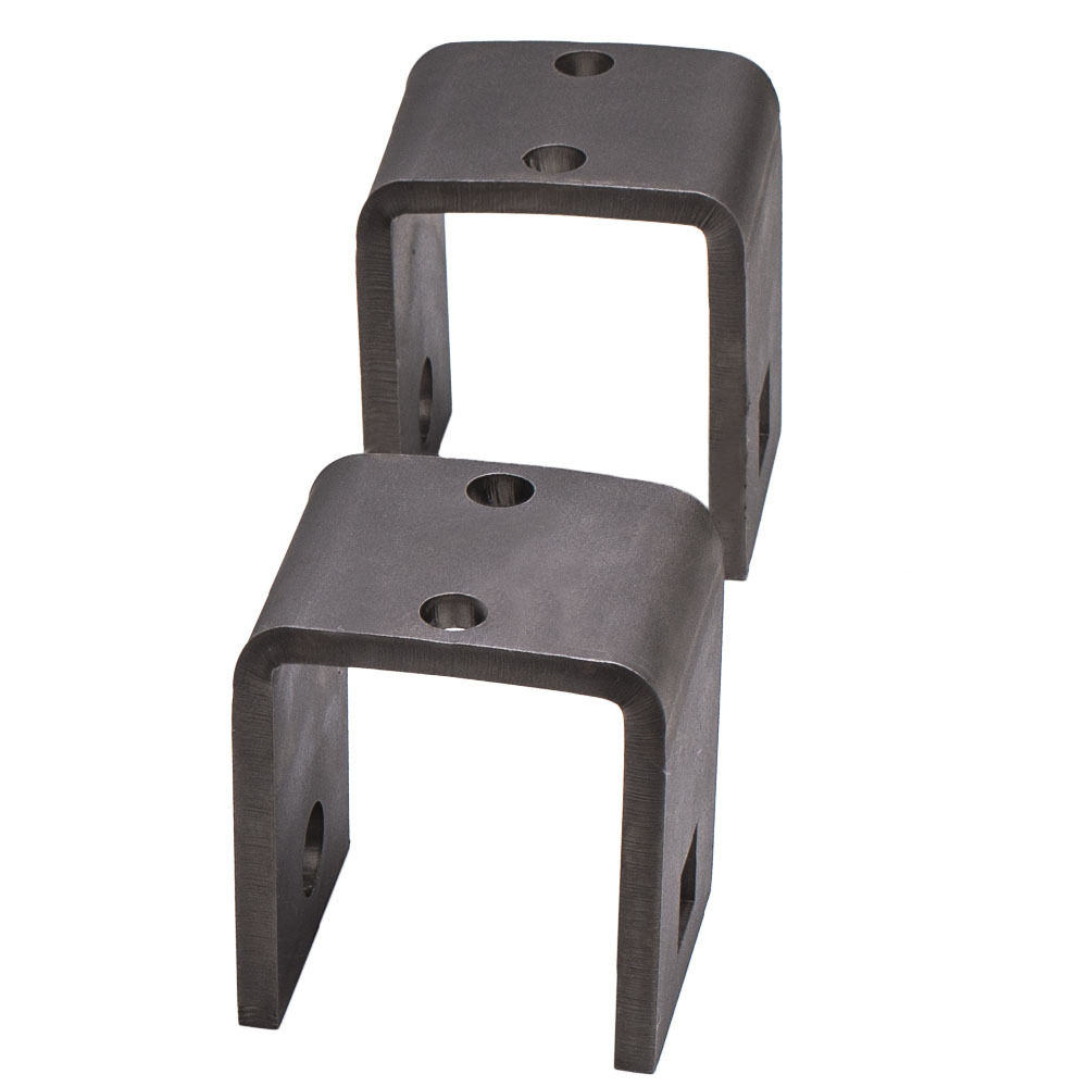 2 wide slipper spring hanger kit for tandem trailer axle with shackle bolts