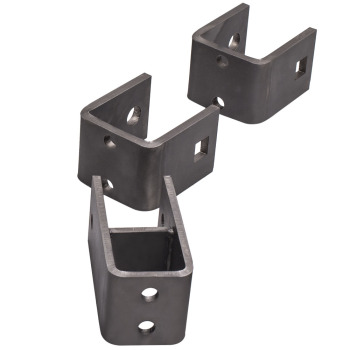 2 wide slipper spring hanger kit for tandem trailer axle with shackle bolts