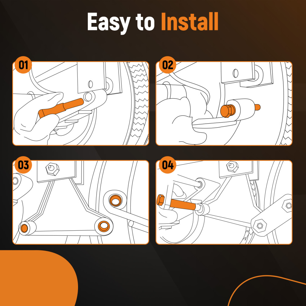 16PC Steel Trailer Bushings 9/16 ID 11/16 OD 1-3/4 Length for K7129100