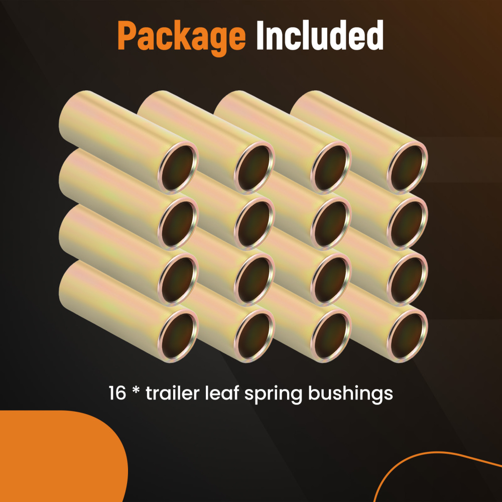 16PC Steel Trailer Bushings 9/16 ID 11/16 OD 1-3/4 Length for K7129100