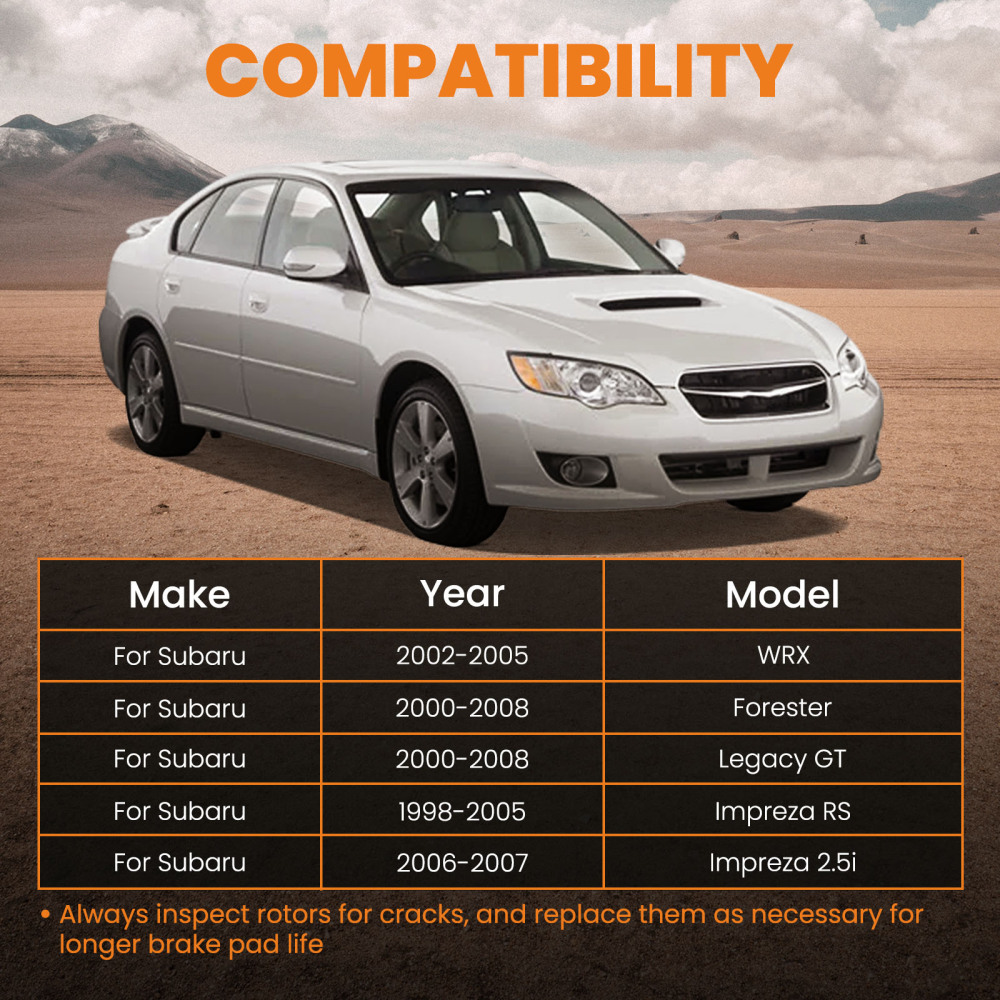 Brake Caliper Adapter compatibile per Subaru Impreza 2.5i compatibile per Forester Legacy Impreza RS