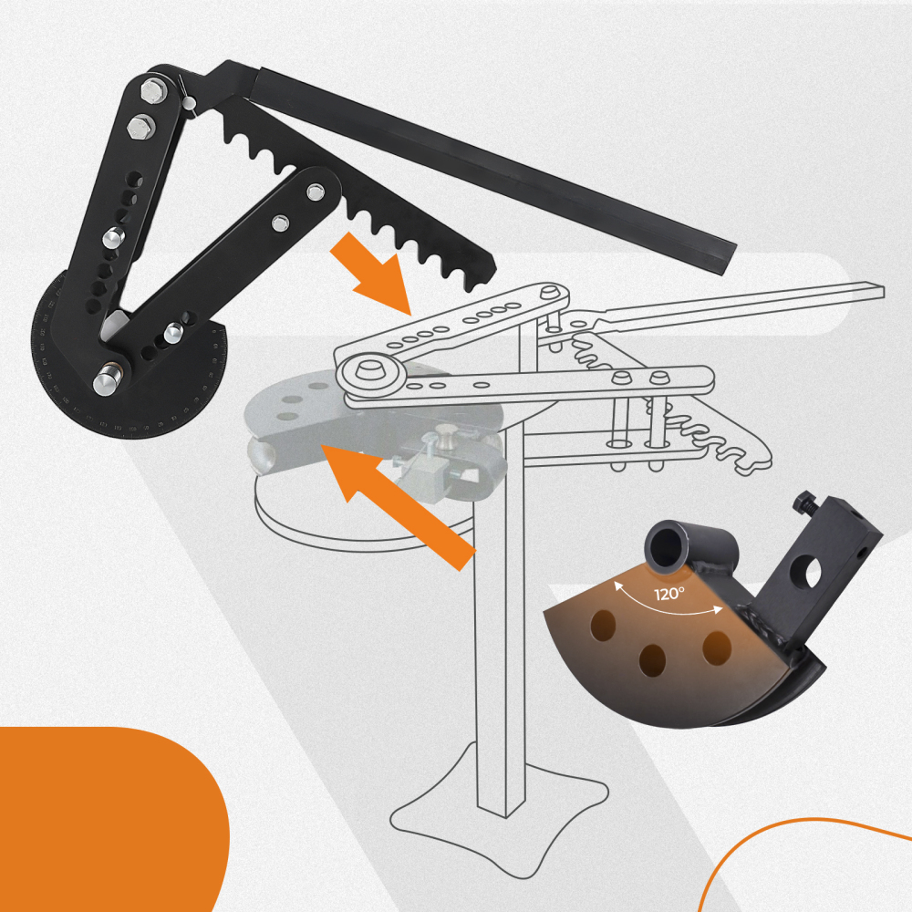 Ratcheting Manual Pipe and Tubing Bender1-5/8 X 5 120 Degree Tubing Die Kit