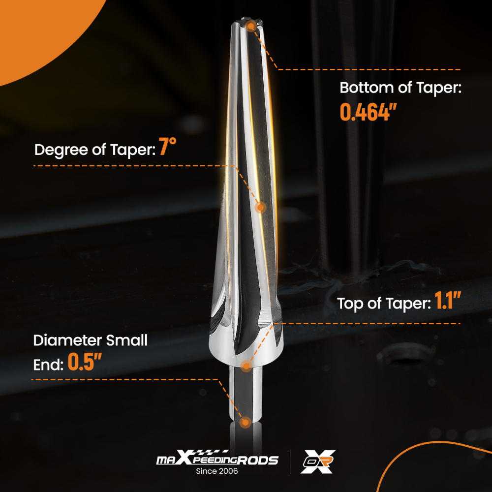 Steel Tapered Ball Joint Tie Rod Reamer Drill Bit Tool, 1-1/2