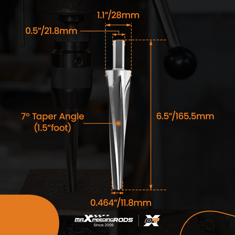 Steel Tapered Ball Joint Tie Rod Reamer Drill Bit Tool, 1-1/2