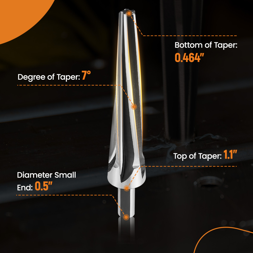 Steel Tapered Ball Joint Tie Rod Reamer Drill Bit Tool, 1-1/2