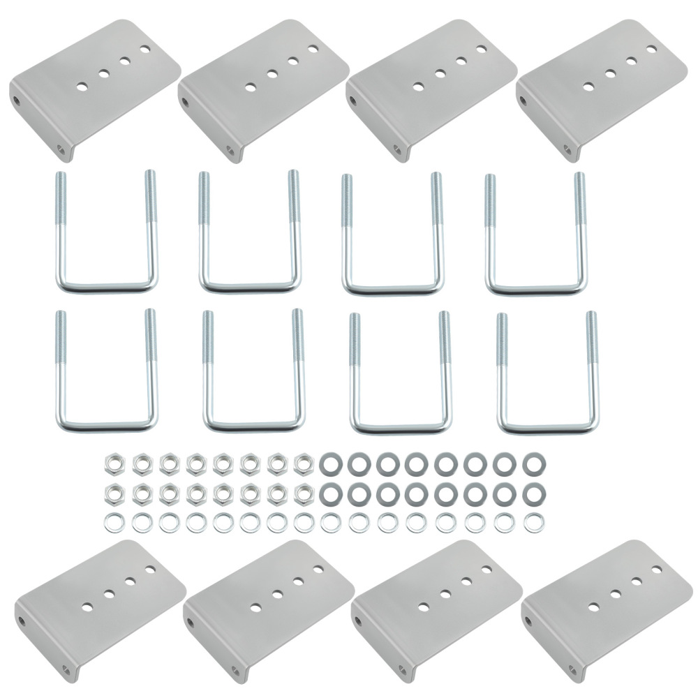 8PCS Galvanized L-Type Boat Trailer Bunk Bracket Kit Fit For 3 x 3 Crossmember