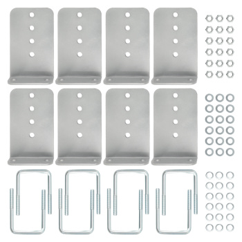 8PCS Galvanized L-Type Boat Trailer Bunk Bracket Kit Fit For 3 x 3 Crossmember
