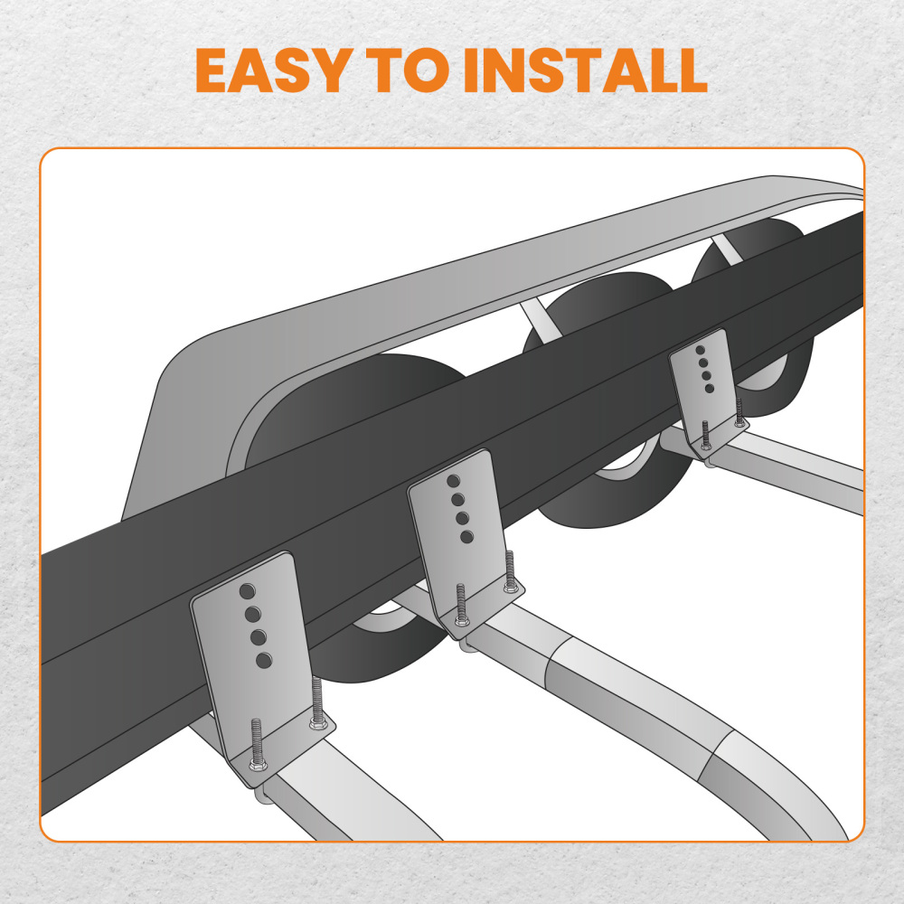 8PCS Galvanized L-Type Boat Trailer Bunk Bracket Kit Fit For 3 x 3 Crossmember