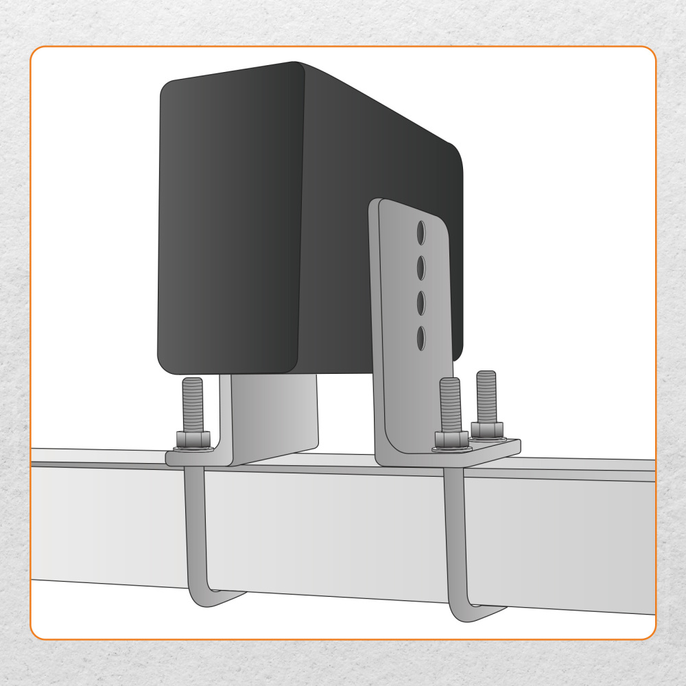 8PCS Galvanized L-Type Boat Trailer Bunk Bracket Kit Fit For 3 x 3 Crossmember