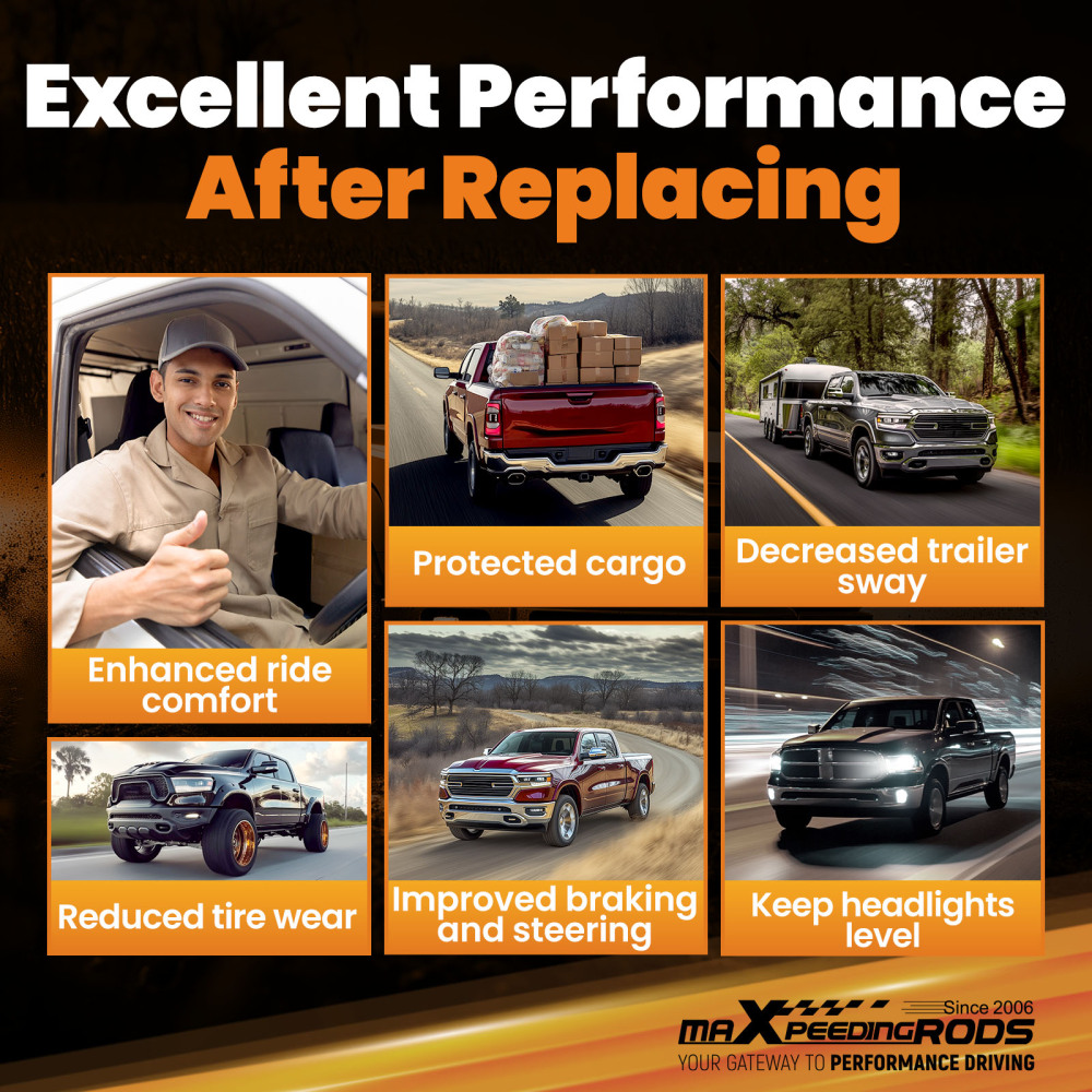 Rear Air Suspension Helper Spring Kit compatible for Jeep Wrangler 2.0L 1997CC 2018-on