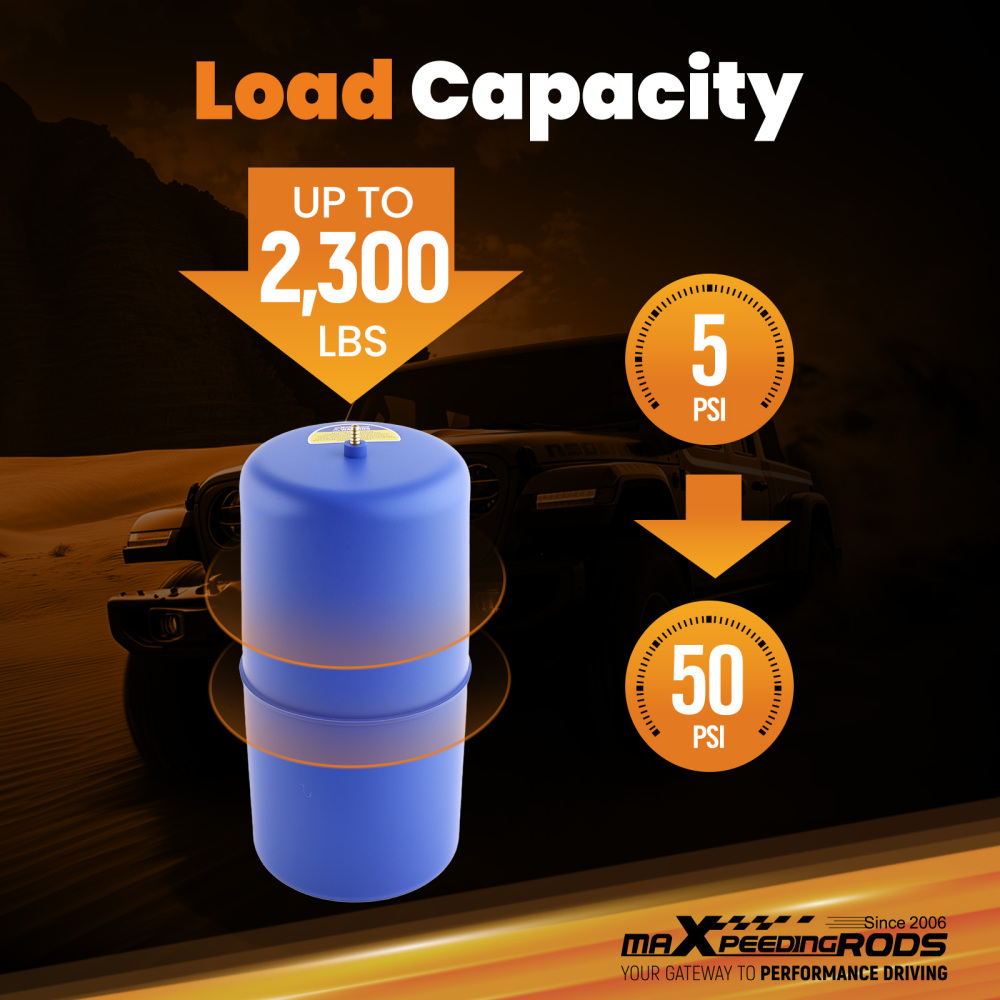 Rear Air Suspension Helper Spring Kit 2300 LBS compatible for Jeep Gladiator 4WD 2020-2025