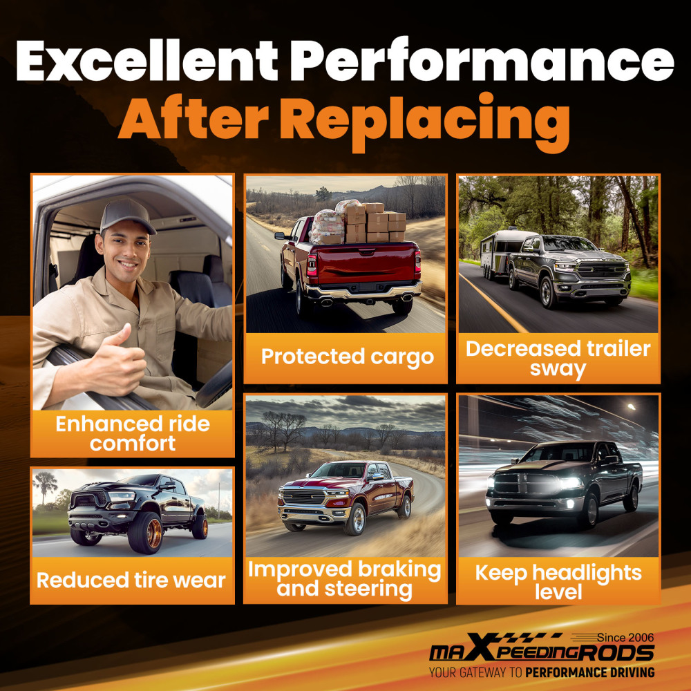 Rear Air Suspension Helper Spring Kit 2300 LBS compatible for Jeep Gladiator 4WD 2020-2025