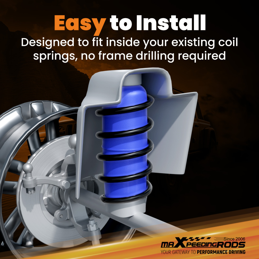 Rear Air Suspension Helper Spring Kit 2300 LBS compatible for Jeep Gladiator 4WD 2020-2025