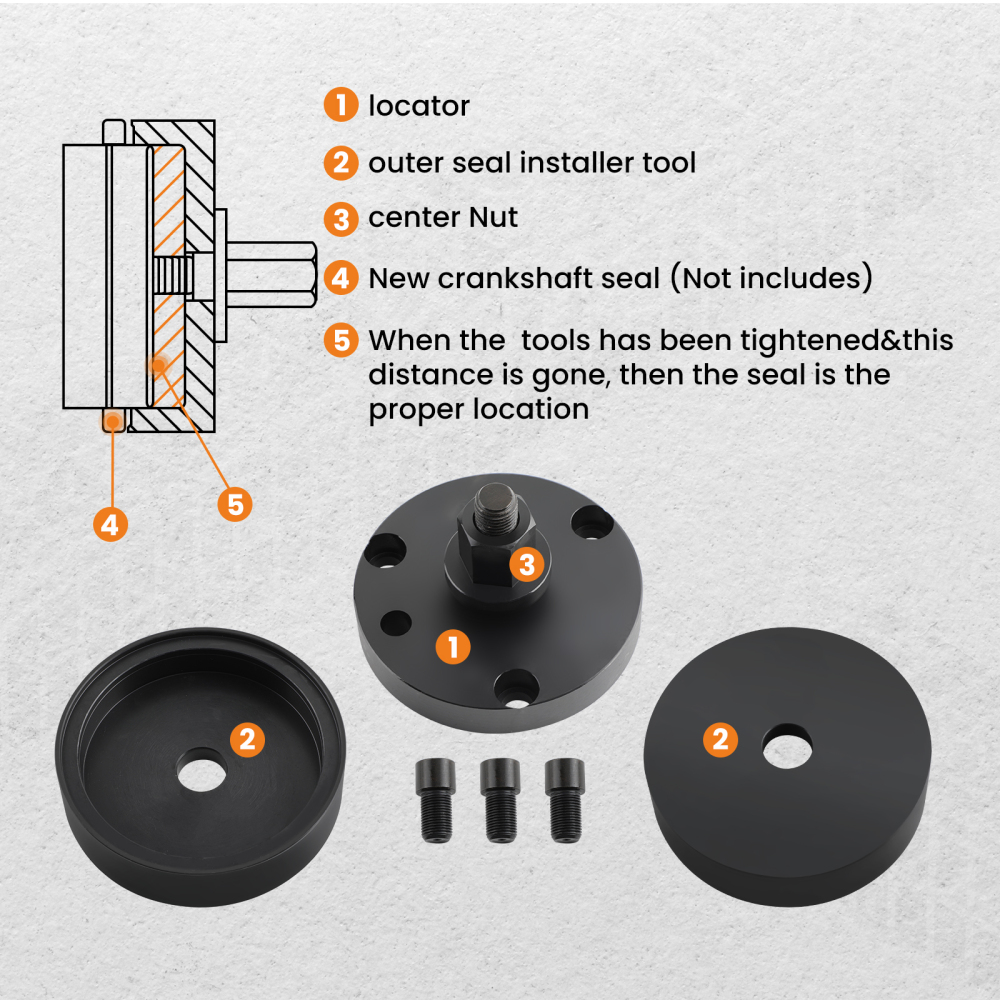 Diesel FrontRear Crankshaft Seal Wear Sleeve Installer compatible for CAT 3406 3408 C-15